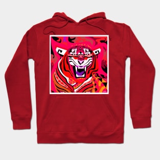 tiger in flames from lunar new year in china art Hoodie